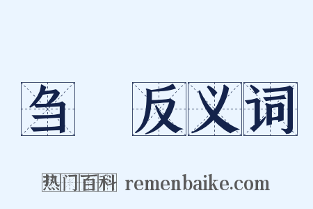 刍稾反义词是什么意思的图片